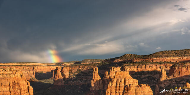 A Slice of Rainbow Over Monument Canyon