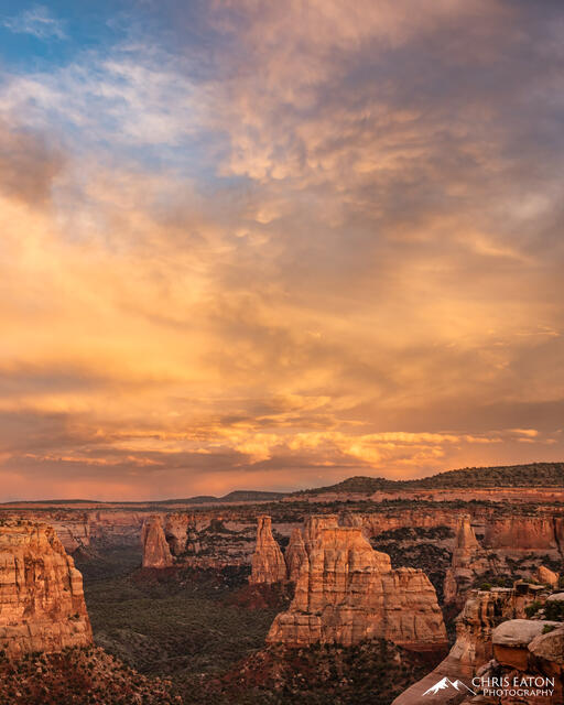 Monsoon Sunset Over Monument Canyon