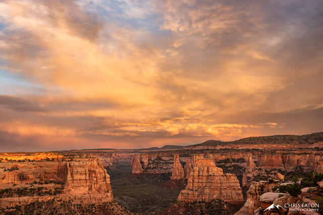 Monsoon Sunset Over Monument Canyon