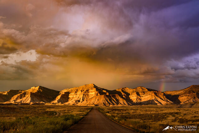 Twilight and Sunset Clash Over the Book Cliffs