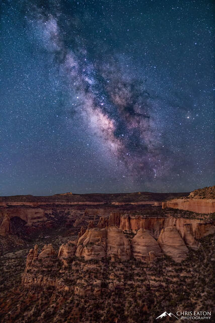 The Milky Way above the Coke Ovens in Colorado National Monument.