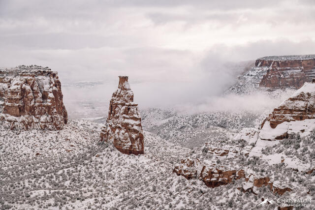 Breaking Winter Storm in Monument Canyon