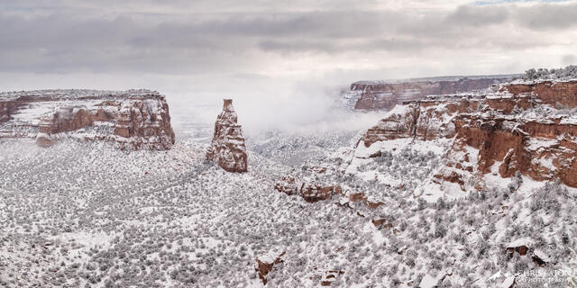 Snow Morning at Independence Monument