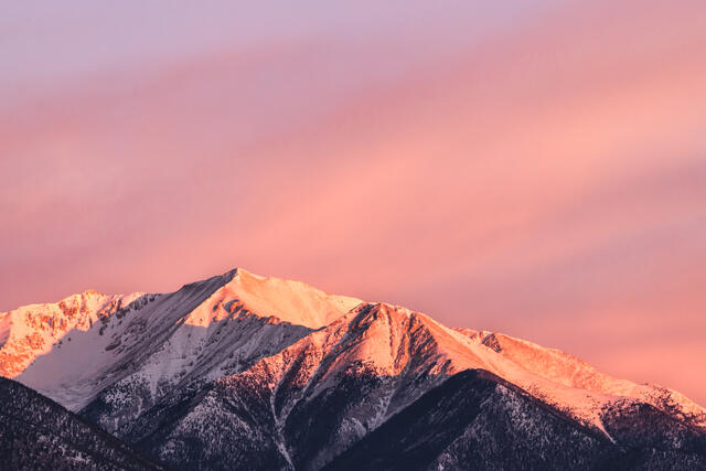 First Light on Mt. Princeton