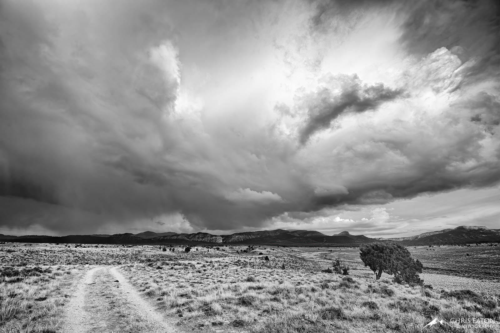 There is nothing more interesting than a dirt road that leads you into a undiscovered landscape; especially when a storm cell...