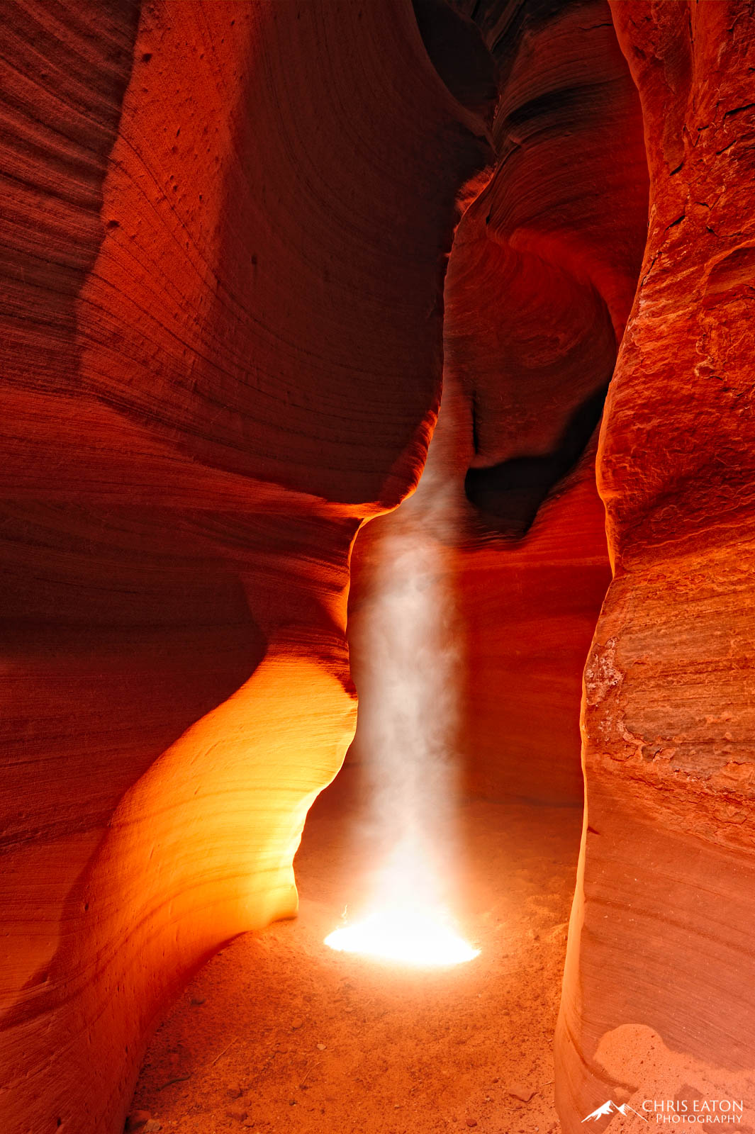 Deep in the lower slot of Canyon X, the sun only penetrates to the canyon floor for an exceptionally brief period around the...