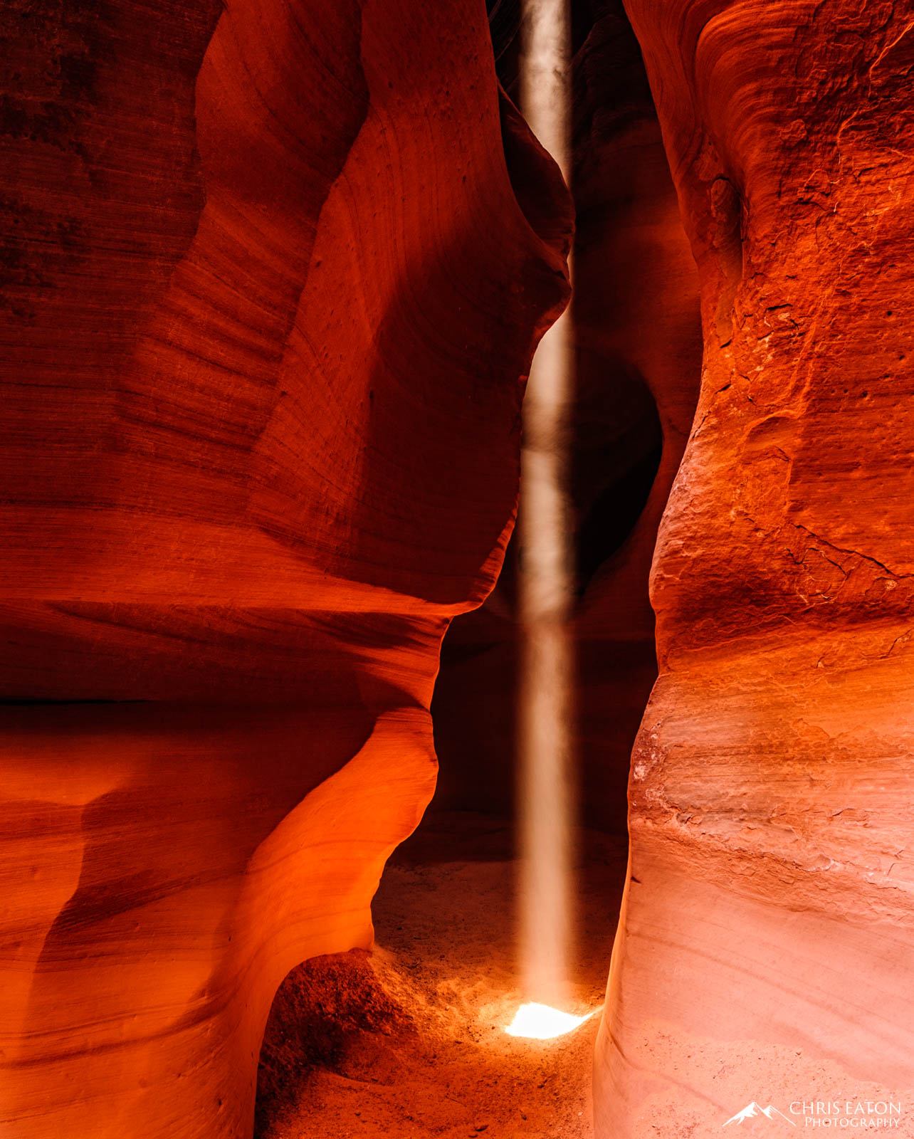 In the weeks surrounding the Summer Solstice, a beam of sunlight reaches deep into the bowels of Canyon X illuminating the sculpted...