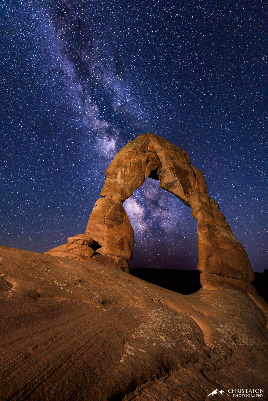 The Milky Way Through Delicate Arch The center of our Milky Way galaxy shines brightly through Delicate Arch in Arches National Park.