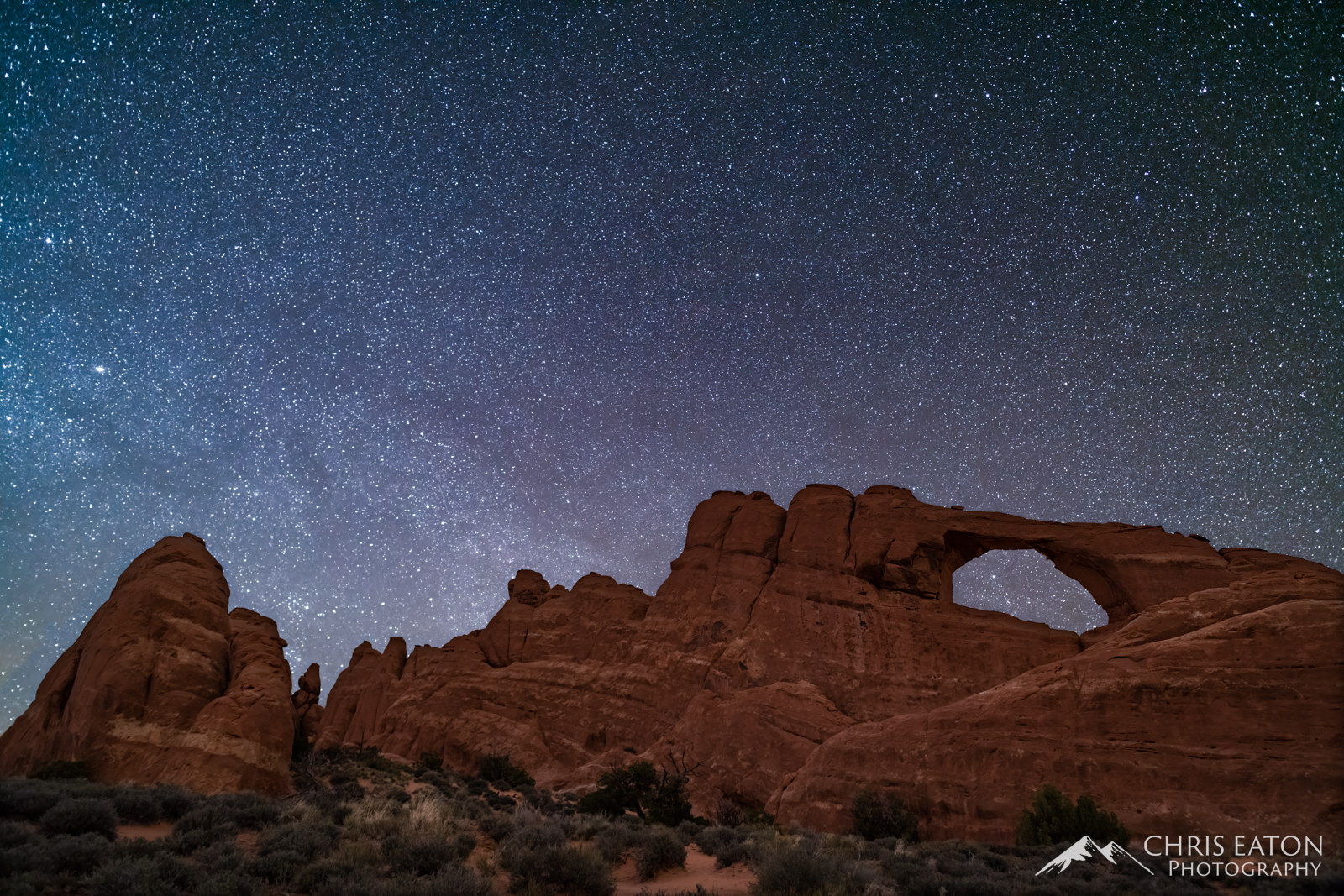 Skyline Arch - 008 Arch, Arches National Park, Devil's Garden, Devils Garden, Entrada Sandstone, Night Sky, Skyline Arch, astrolandscape, astronomy...