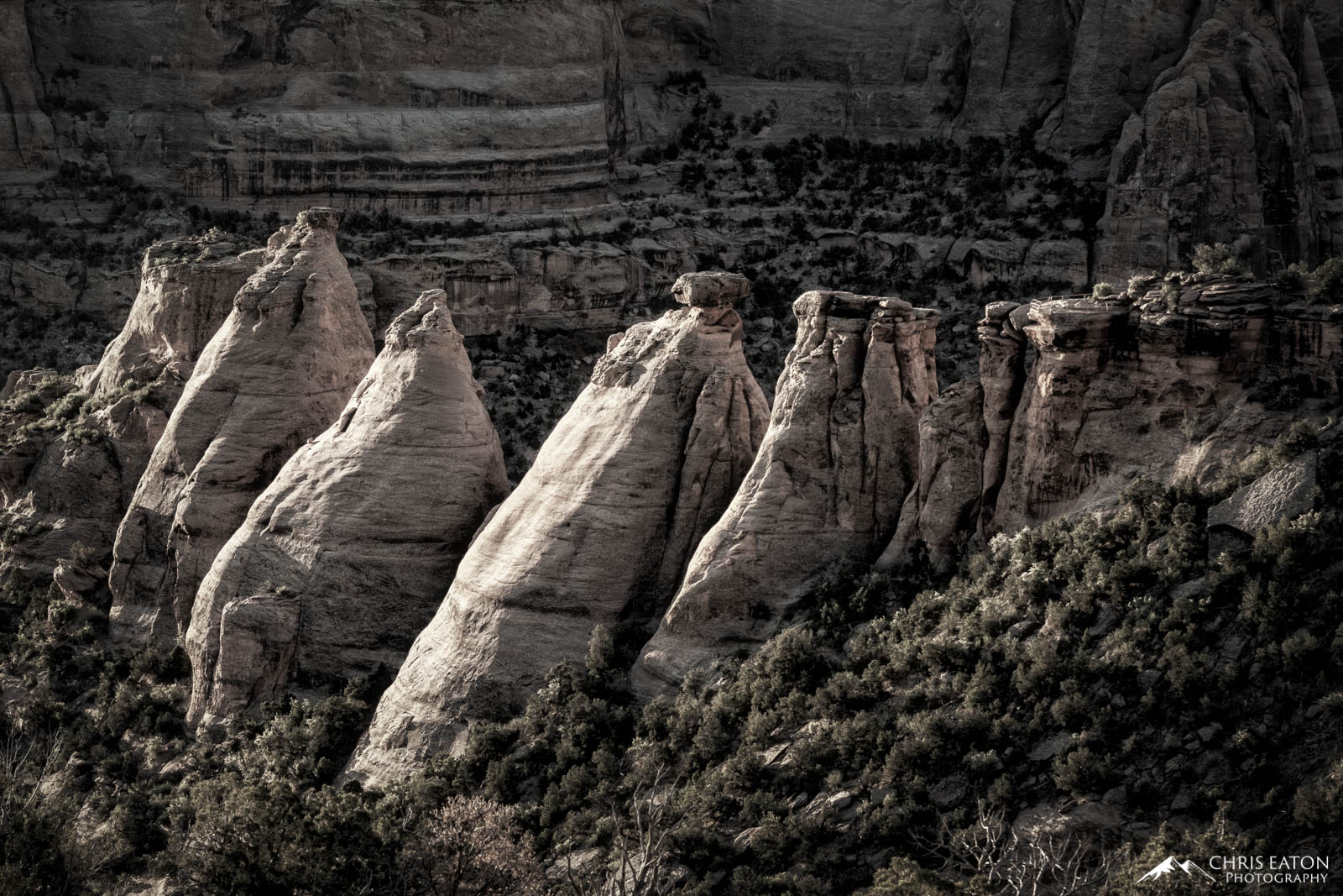 Fire on the Kilns The first slash of sunlight reaches to the back of Monument Canyon in Colorado National Monument, painting the edges of the formation...