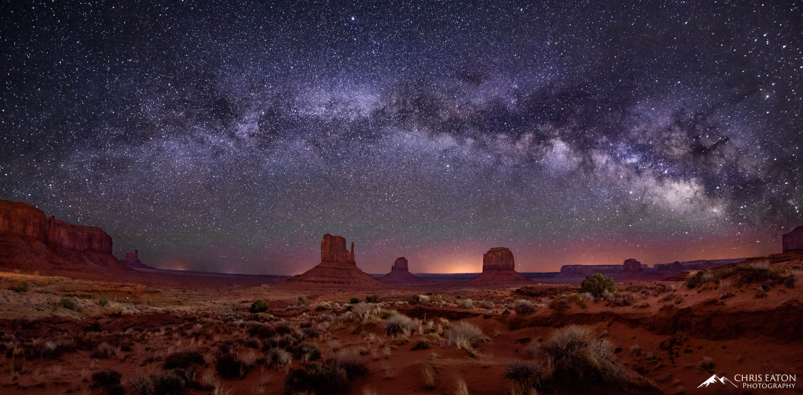 Monument Valley Milky Way The Milky Way arches over The Mittens and Merrick Butte in Monument Valley Navajo Tribal Park.