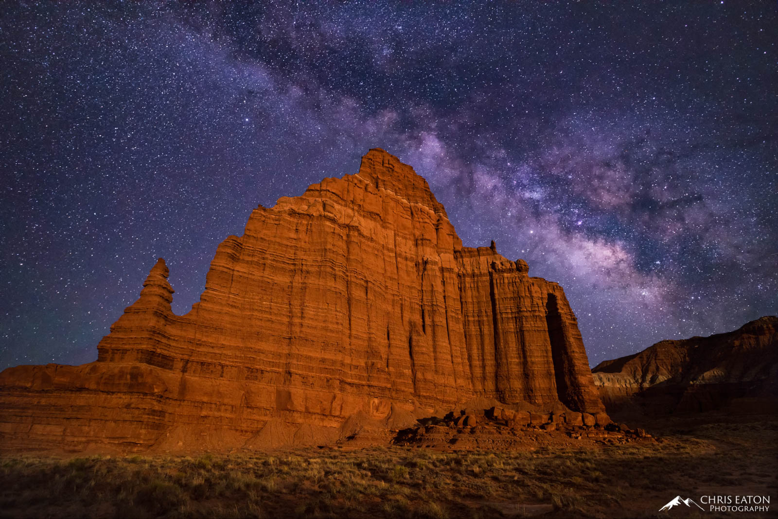 Milky Way Over Temple of the Moon The Milky Way rises above Temple of the Moon in Lower Cathedral Valley of Capitol Reef National Park.
