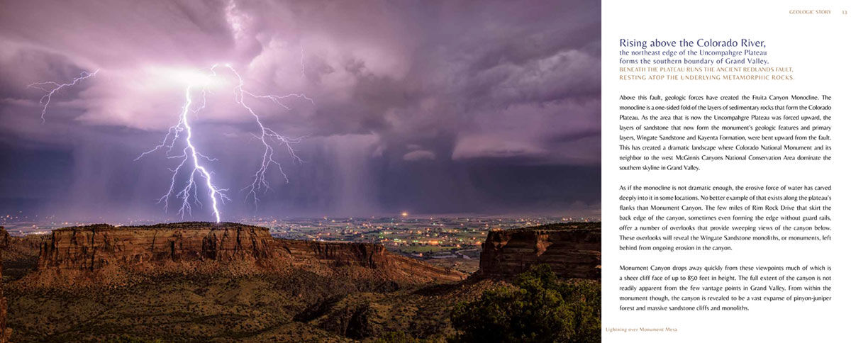 Colorado National Monument inside book sample